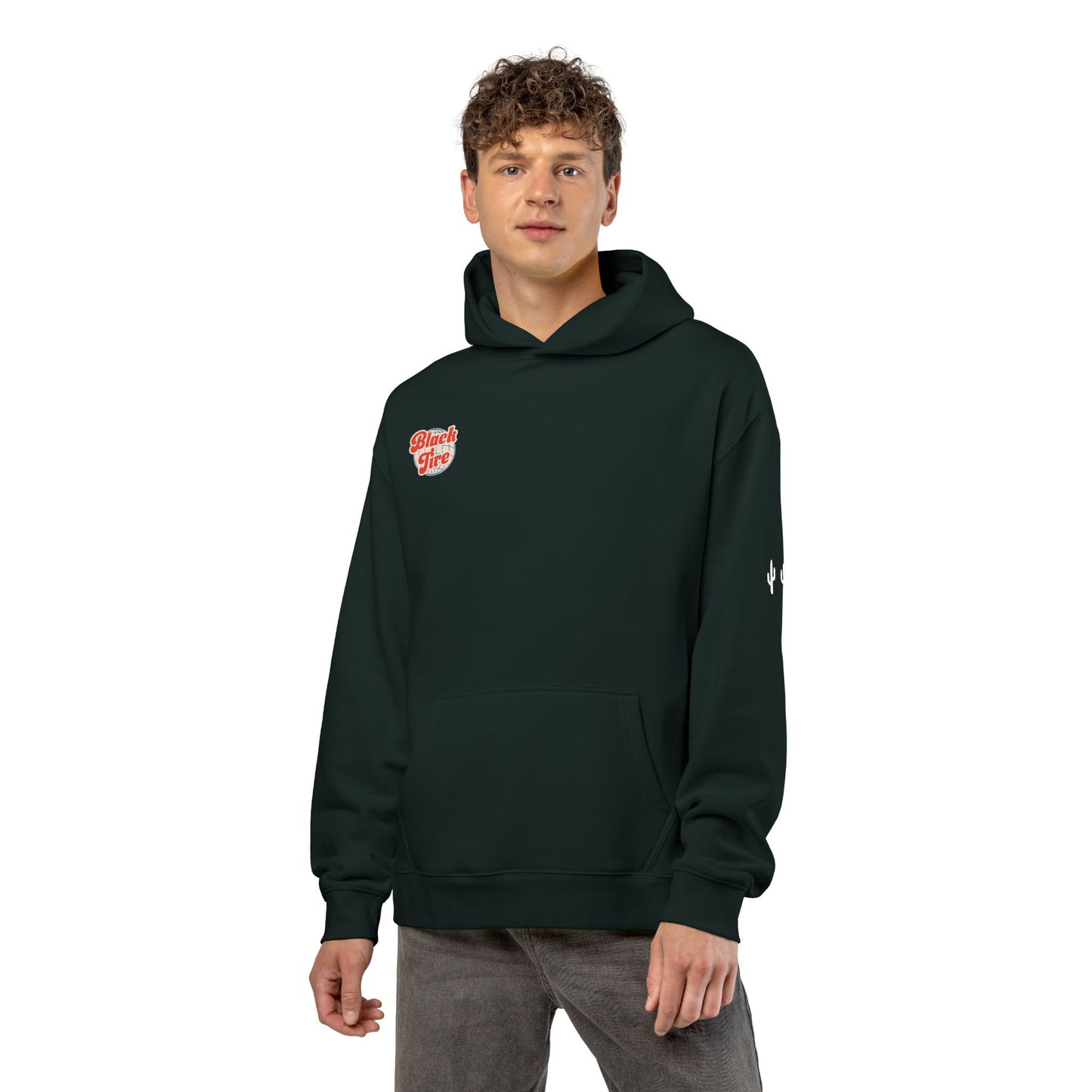 Black Tire Globe Hoodie | Premium AS Colour Mid-Weight Pullover