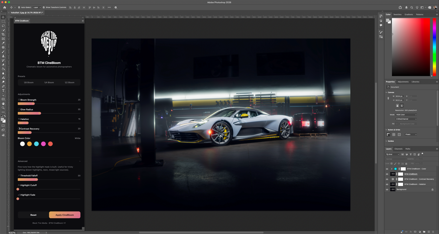 BTM CineBloom — Photoshop Plugin
